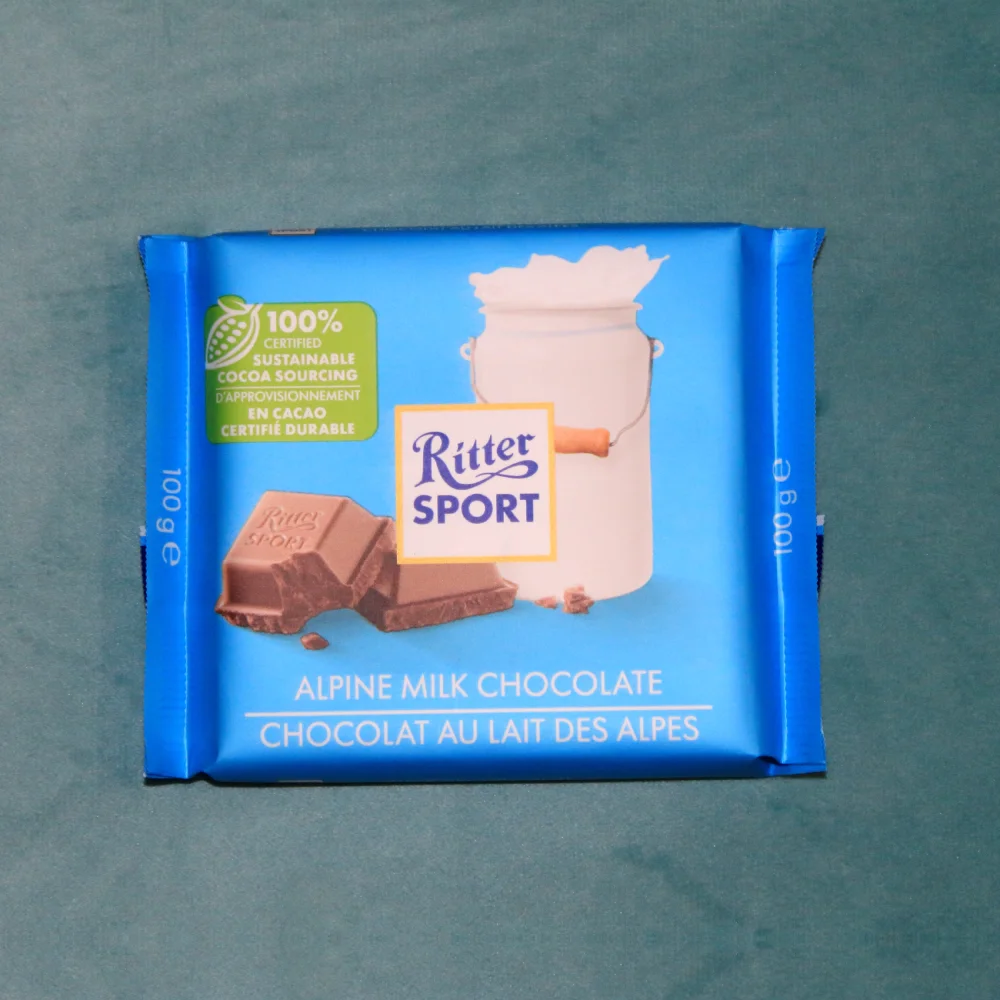 Ritter Sport Chocolate Alpine Milk Cover