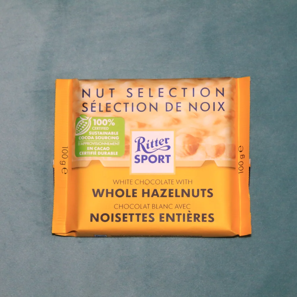 Ritter Sport White Chocolate Whole Hazelnut Cover