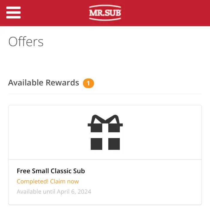 Mr. Sub Birthday Freebies